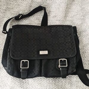 Coach Black messenger bag